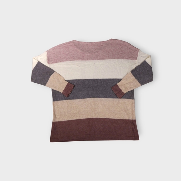 Ling Cotton Sweater Women Large Block Color Angora Rabbit Hair Blend - Picture 9 of 11